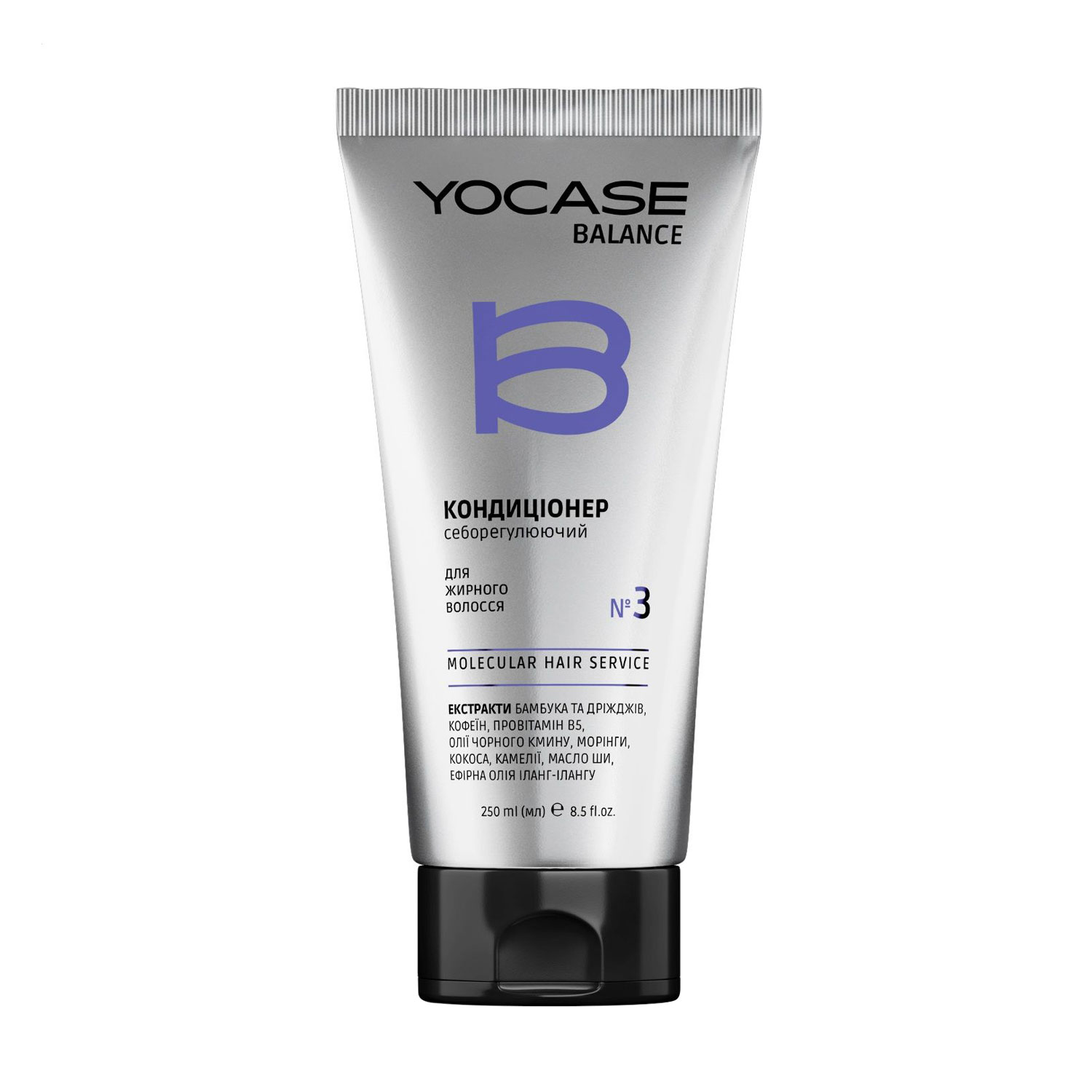 Себорегулювальний кондиціонер Green Pharm Cosmetic Yocase Balance 3 Molecular Hair Service для жирного волосся, 250 мл