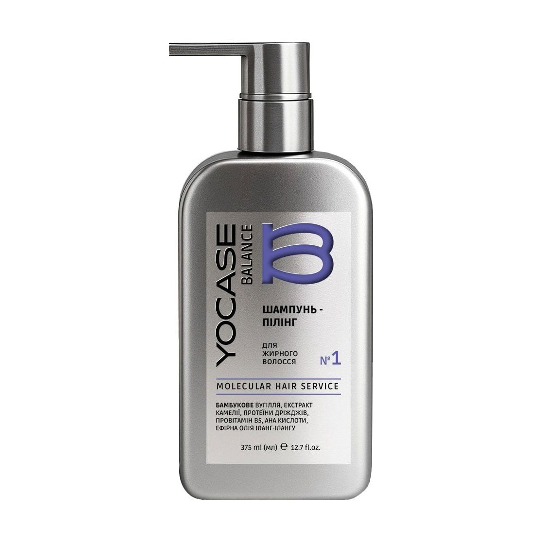Шампунь-пілінг Green Pharm Cosmetic Yocase Balance 1 Molecular Hair Service для жирного волосся, 375 мл