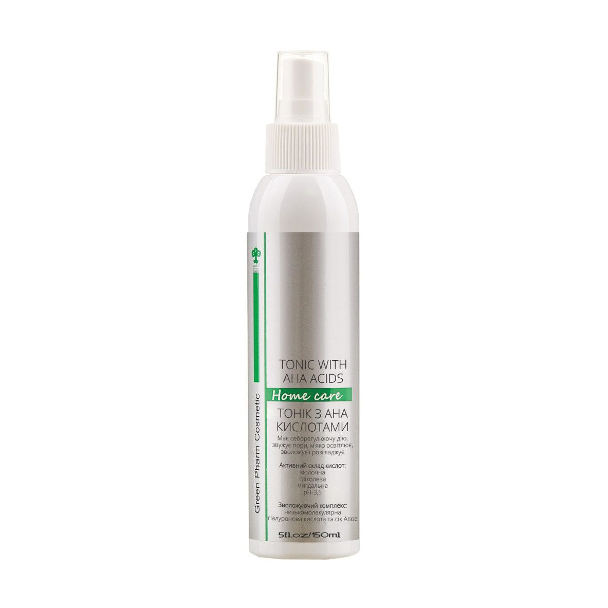 Тонік для обличчя Green Pharm Cosmetic Tonic With AHA Acids pH 3.5 з AHA кислотами, 150 мл