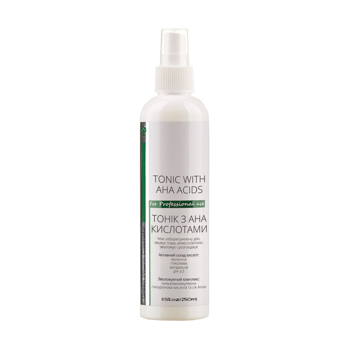 Тонік для обличчя Green Pharm Cosmetic Tonic With AHA Acids pH 3.5 з AHA кислотами, 250 мл